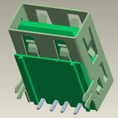 Board-Mount USB 2.0 Single-Layer 90 Degree Connector - C040212