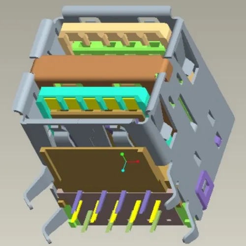 Dual-Color USB 3.0 Double-Layer Connector - C071031