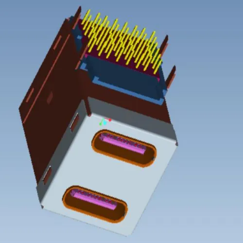 Dual Type-C 24P 90 Degree Combo Connector - C071243