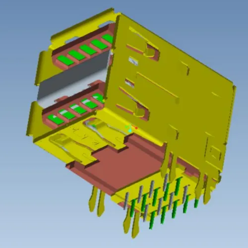 Extended USB 3.1 Double-Layer Forked-Pin Connector - L000693