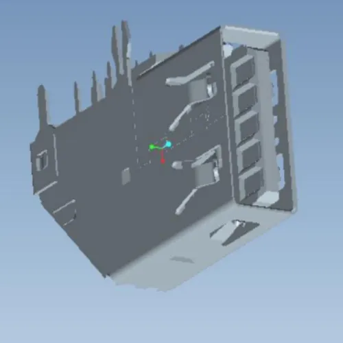 Forward USB 3.1 Side-Mount Forked-Pin Connector - L000546