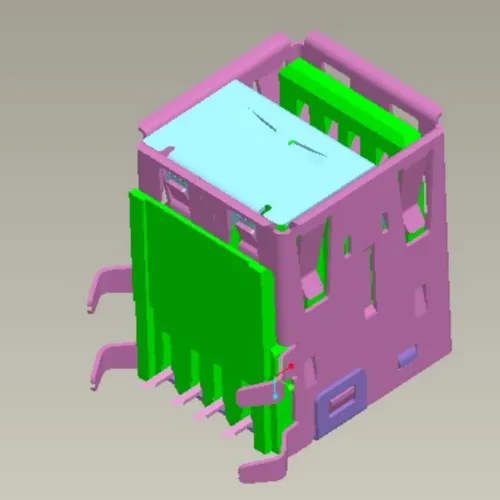 Modified Single-Layer USB 2.0 90 Degree Connector - C040080