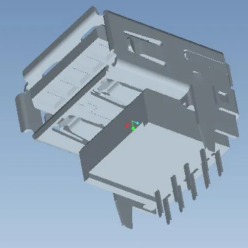 Raised USB 3.0 Single-Layer 90 Degree Connector - L000424