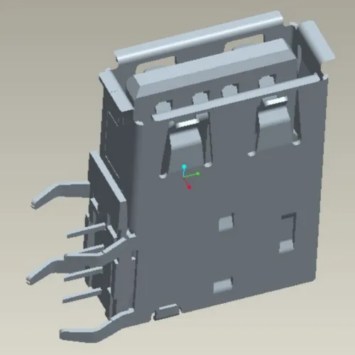 Side-Mount USB 2.0 90 Degree Bent-Pin Connector - C071171