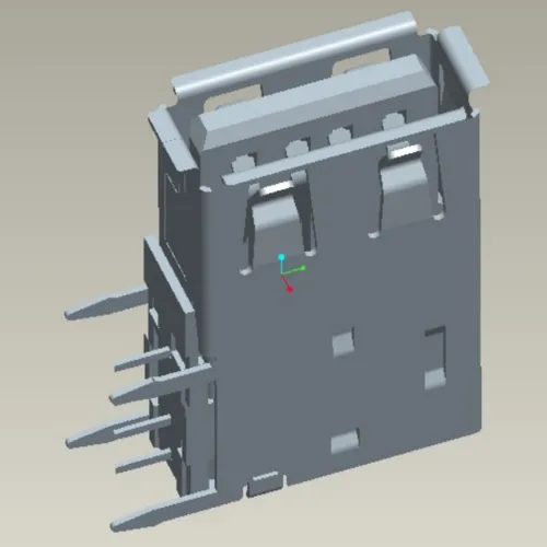 Side-Mount USB 2.0 90 Degree Straight-Pin Connector - C071121