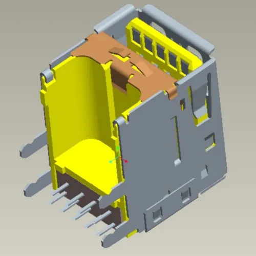 Stackable Type-C USB 3.1 Raised Single-Layer Connector - C071314