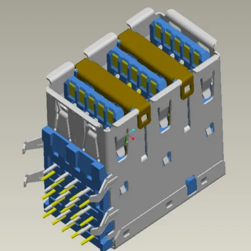 Triple-Port USB 3.0 Type-A Connector - C071174