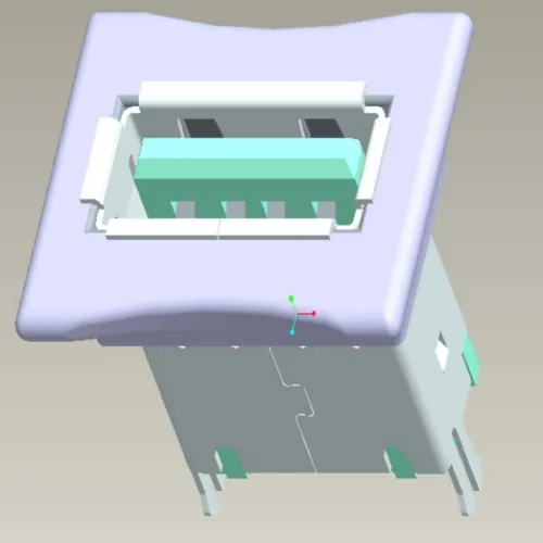 USB 2.0 Single-Layer 180 Degree Locking Connector - C040141