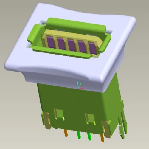 USB 3.0 Single-Layer 180 Degree Locking Connector - C071026