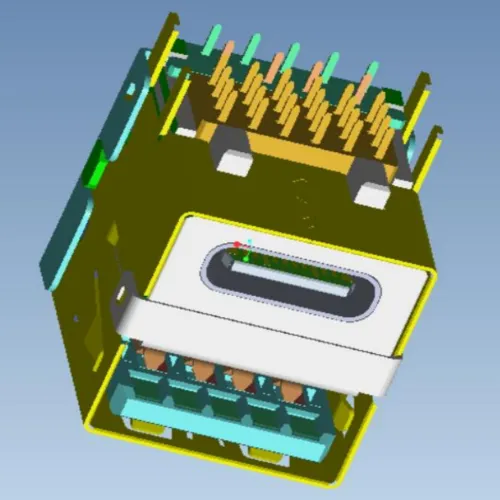 USB 3.0 + Type-C 24P 90 Degree Combo Connector - C071143