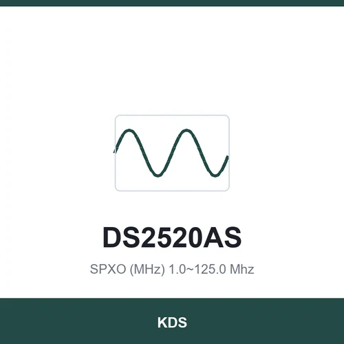 KDS DS2520AS SPXO (MHz) 1.0~125.0 Mhz 2.5x2.0x0.9