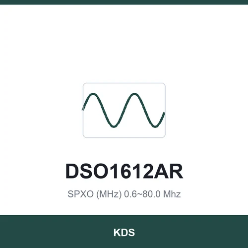 KDS DSO1612AR SPXO (MHz) 0.6~80.0 Mhz 1.6x1.2x0.6