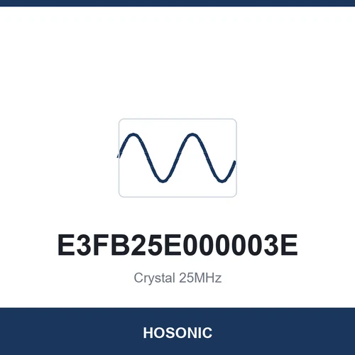 HOSONIC E3FB25E000003E Crystal 25MHz 3225
