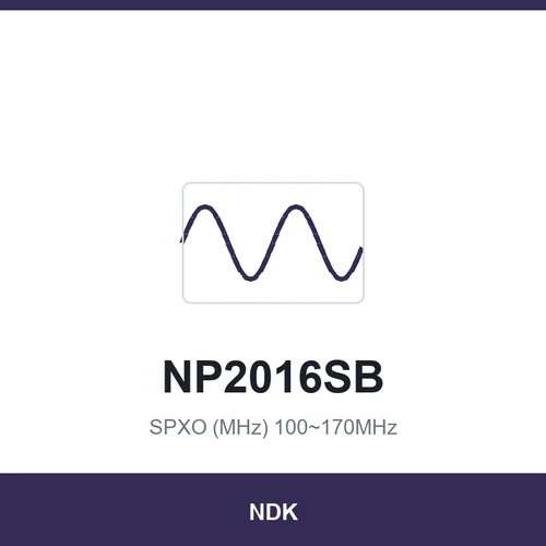NDK NP2016SB SPXO (MHz) 100~170MHz 2.0x1.6x0.7