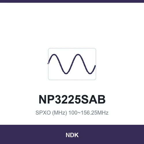 NDK NP3225SAB SPXO (MHz) 100~156.25MHz 2.5x2.0x0.9