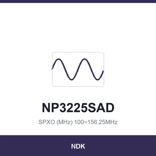 NDK NP3225SAD SPXO (MHz) 100~156.25MHz 2.5x2.0x0.9