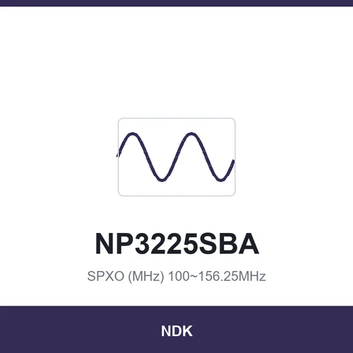 NDK NP3225SBA SPXO (MHz) 100~156.25MHz 2.5x2.0x0.9