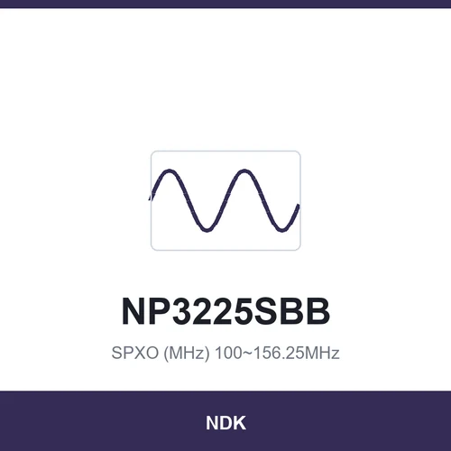 NDK NP3225SBB SPXO (MHz) 100~156.25MHz 2.5x2.0x0.9