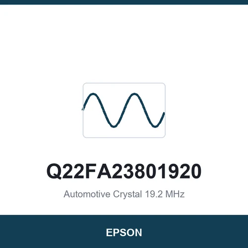 EPSON Q22FA23801920 Automotive Crystal 19.2 MHz 3225