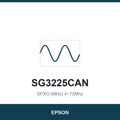 EPSON SG3225CAN SPXO (MHz) 4~72Mhz 3.2 x 2.5