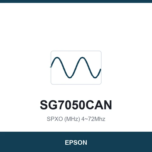 EPSON SG7050CAN SPXO (MHz) 4~72Mhz 7.0 x 5.0