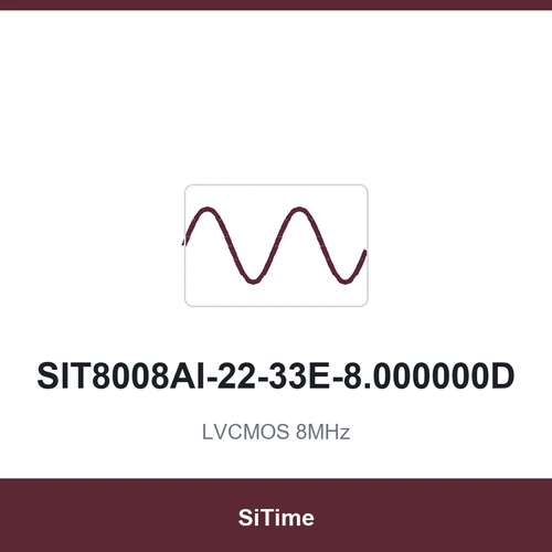 SiTime SIT8008AI-22-33E-8.000000D LVCMOS 8MHz SMD3225-4P